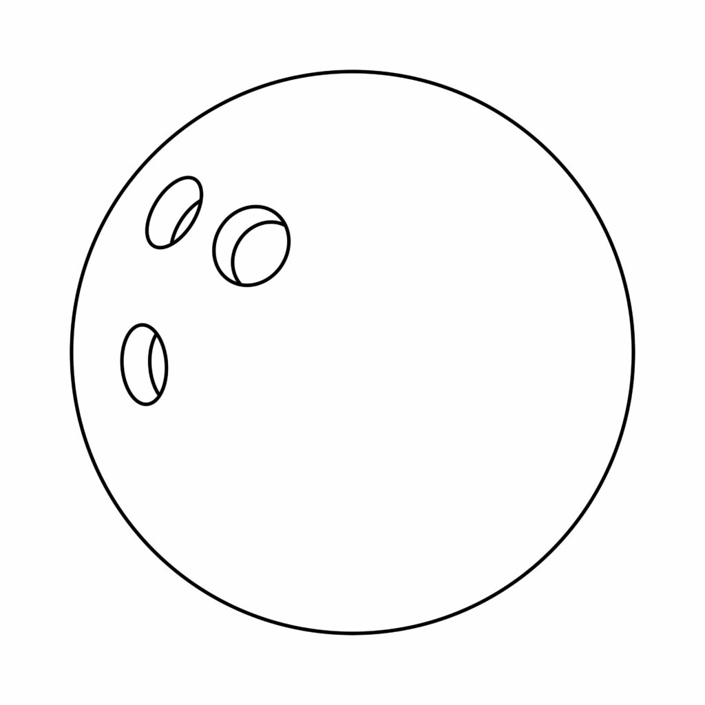 How To Draw A Bowling Ball