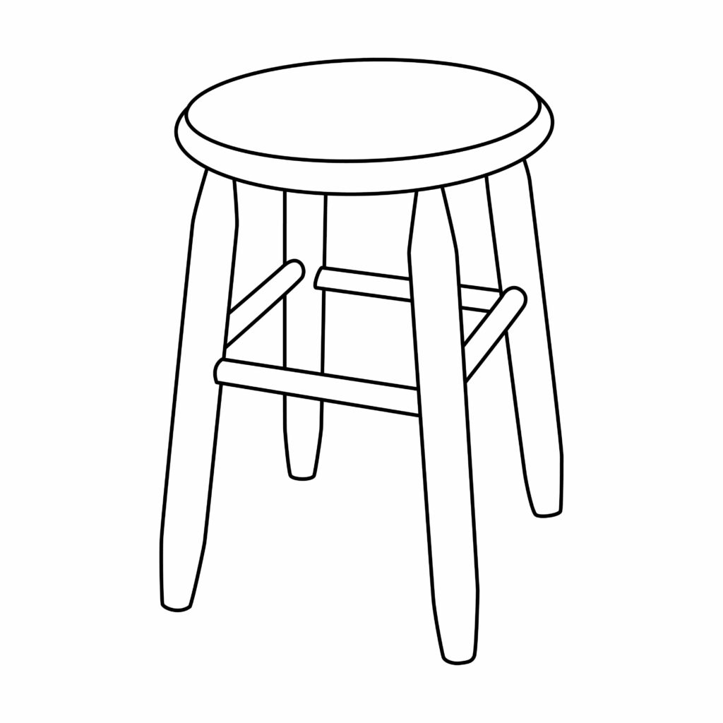 How to Draw a Boxing Corner Stool 