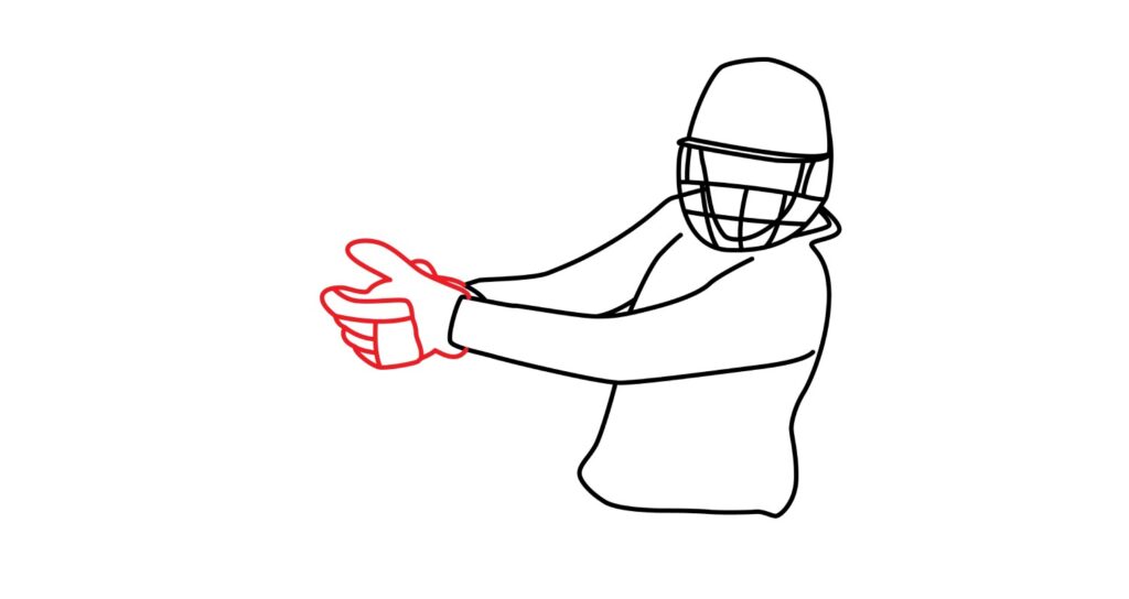How to Draw a Cricket Player