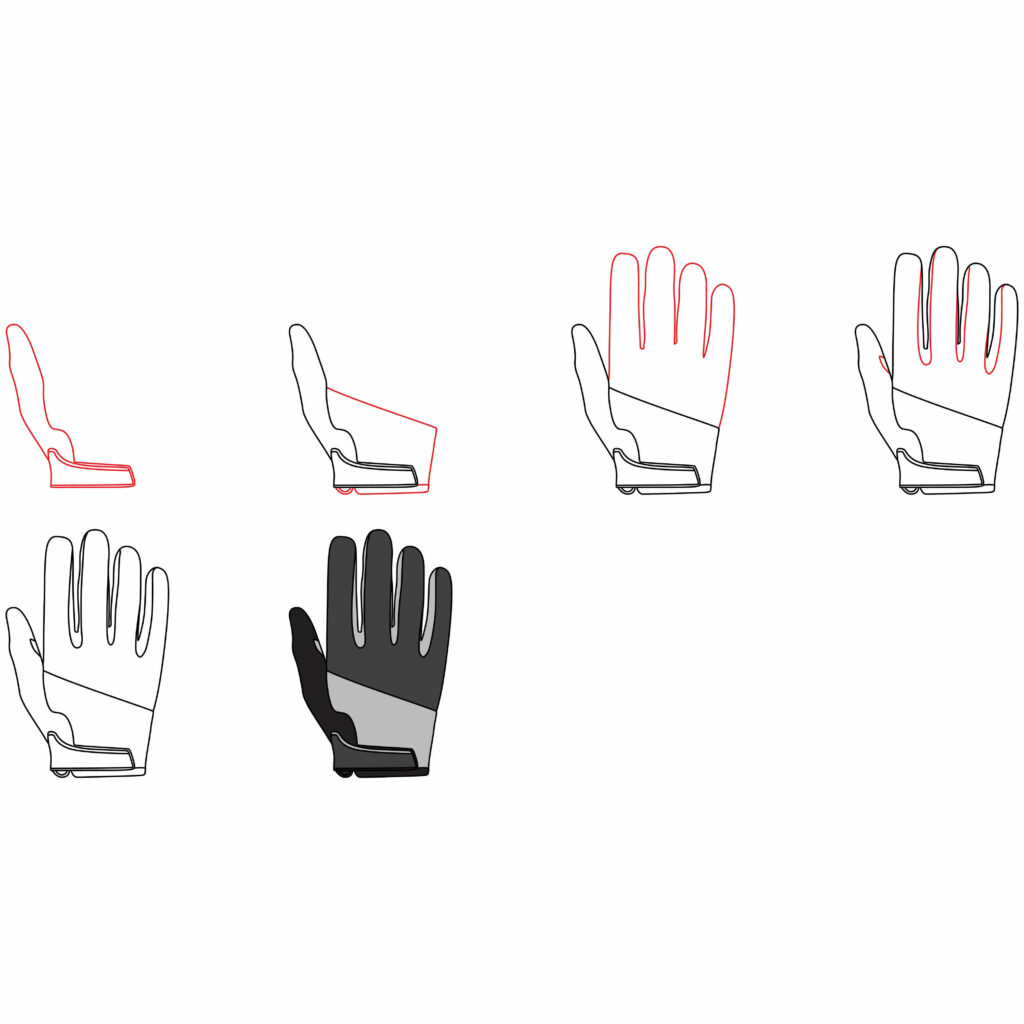 How to Draw Cycling Gloves