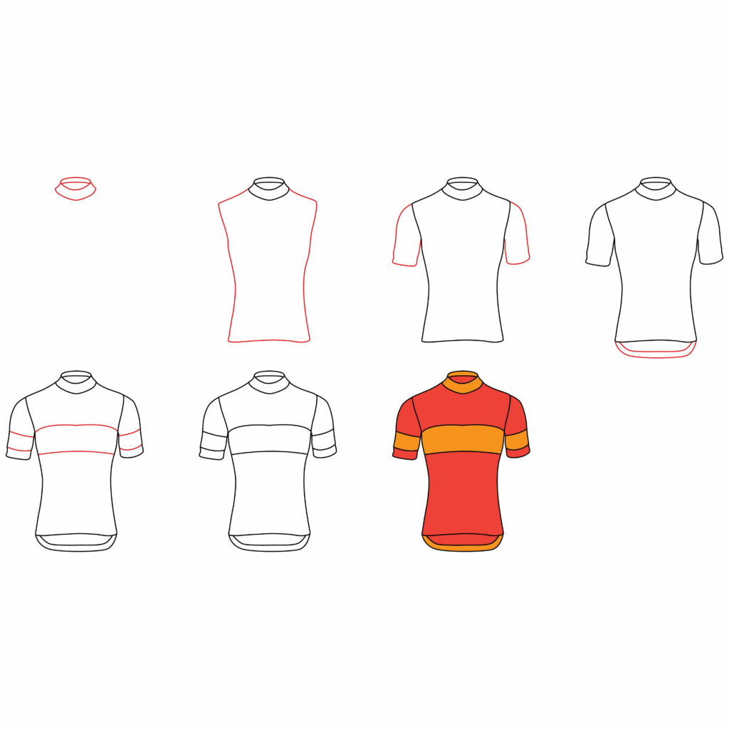 How to Draw A Cycling jersey