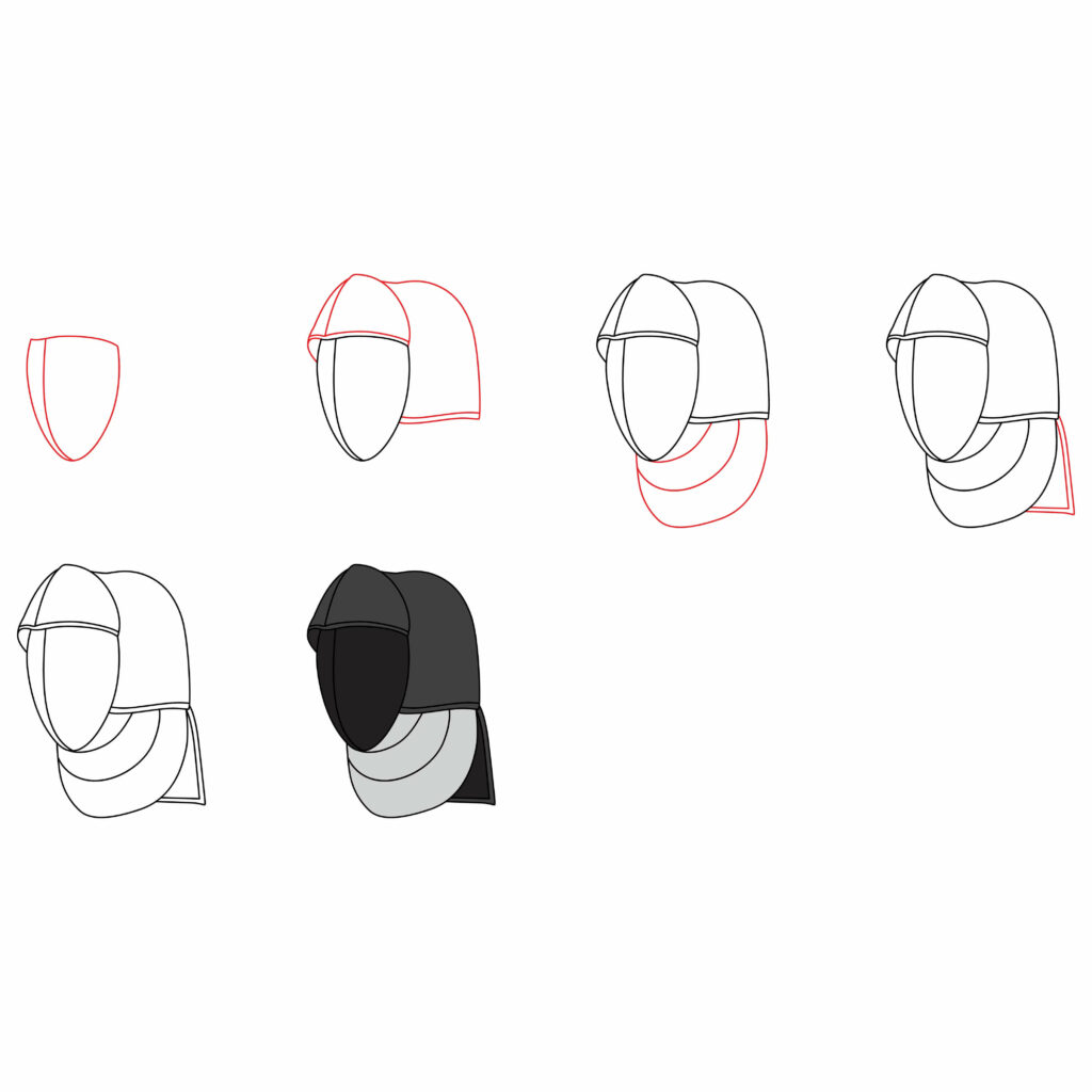 How to Draw Fencing Mask