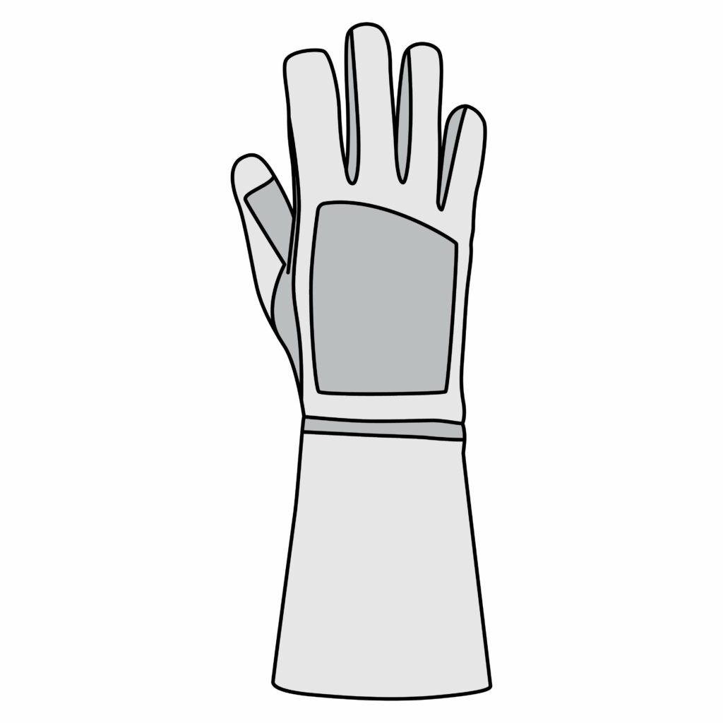 How to Draw Fencing Gloves