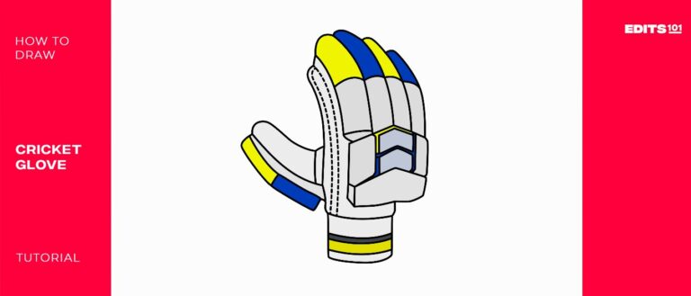 How to Draw a Cricket Hand Glove | A Step-by-Step Guide