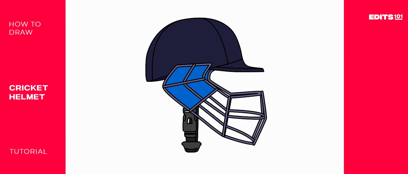 How to Draw a Cricket Helmet
