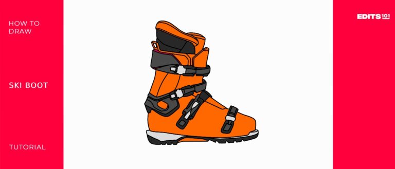 How to Draw a Ski Boot | in 9 Easy Steps