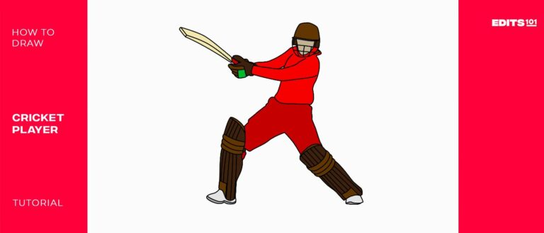 How to Draw a Cricket Player | An Easy Step-by-Step Tutorial