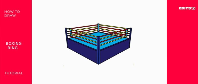 How to Draw a 3D Boxing Ring | In 7 Easy Steps