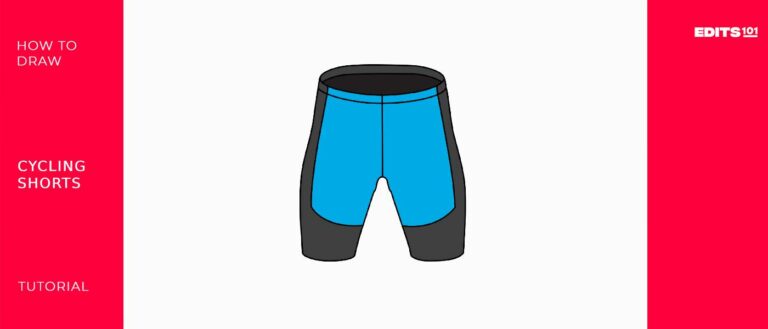 How to Draw 3D Cycling Shorts | In 5 Easy Steps