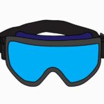 How to draw ski goggles