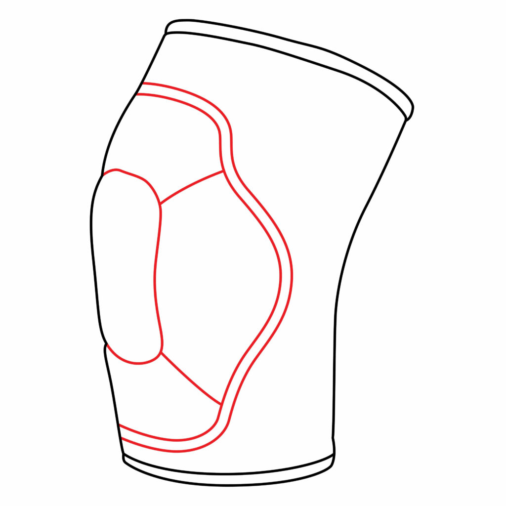 How To Draw A Wrestling Knee Pads