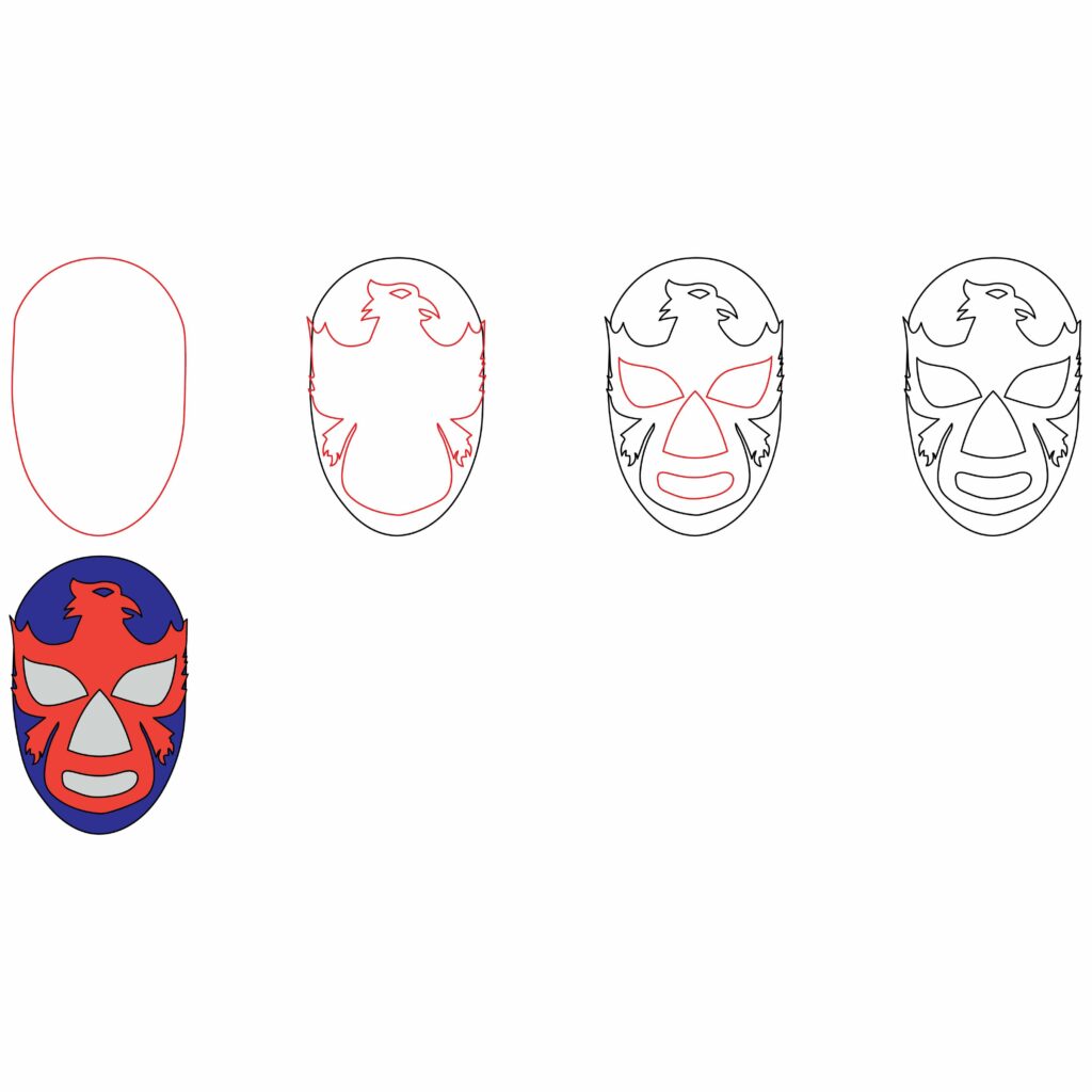 How To Draw A Lucha Libre Mask