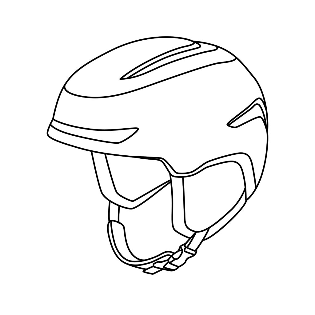 How to Draw a Ski Helmet 