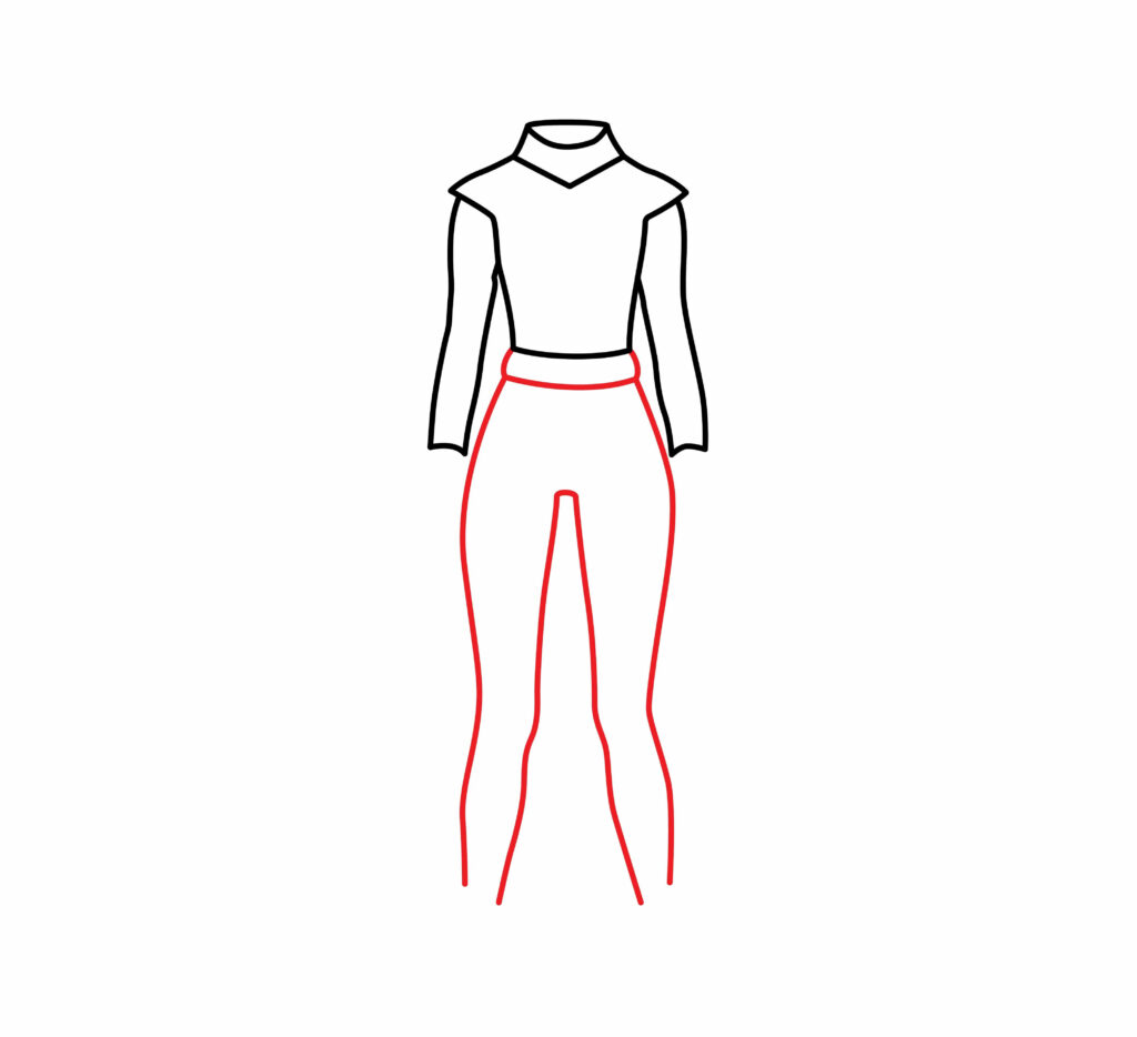 How to Draw the Belt and Legs