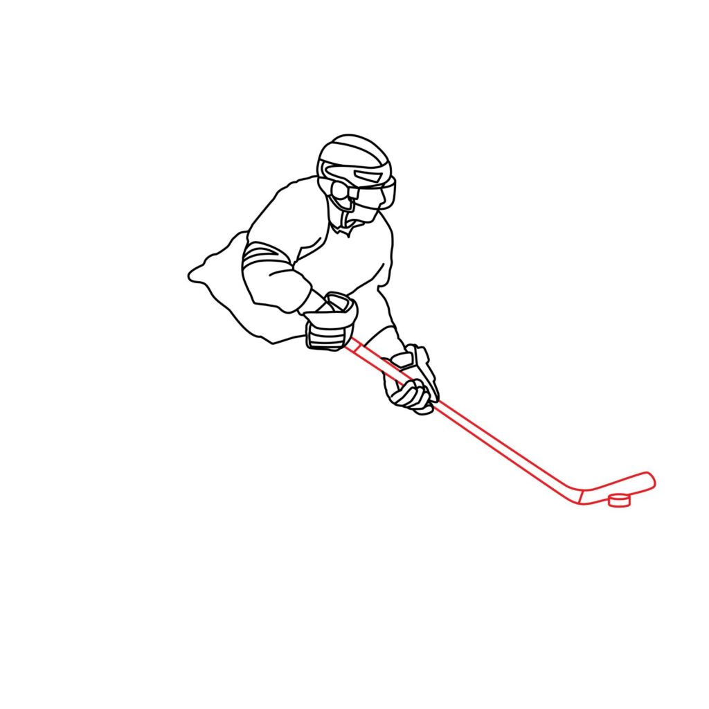 How to Draw an Ice Hockey Player