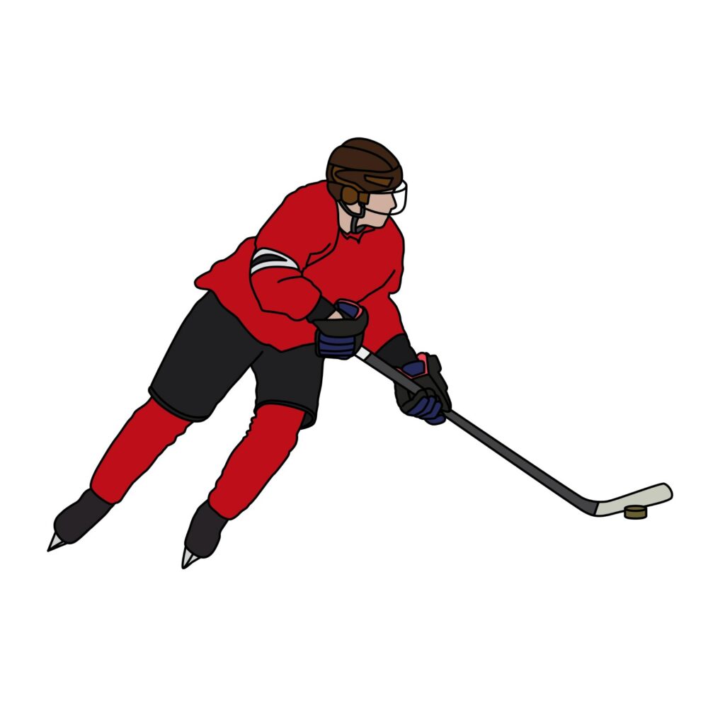 How to Draw an Ice Hockey Player