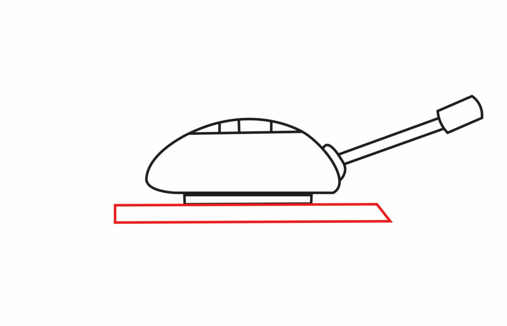 follow this image to draw a army tank's chassis
