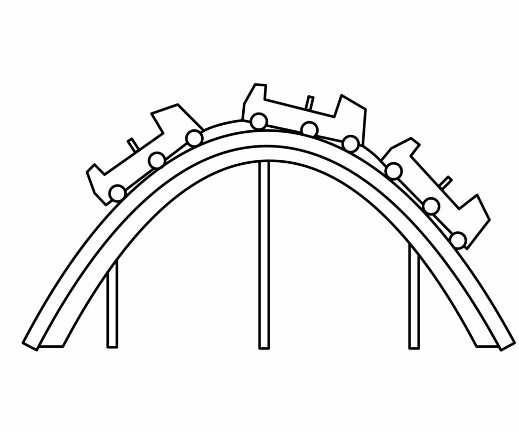 how to draw a roller coaster