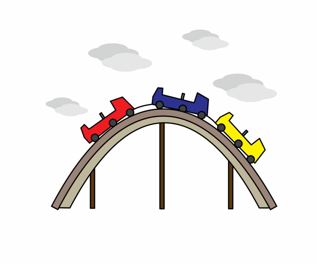 Color in your roller coaster drawing